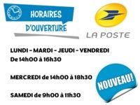 Nouveaux horaires de l'agence postale