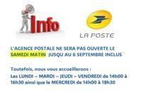 Fermeture exceptionnelle la poste le samedi