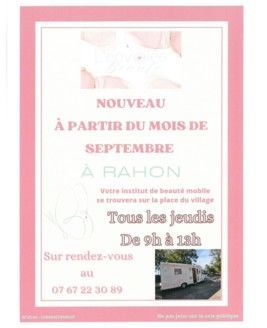 Institut de beauté mobile dans notre village
