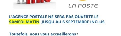 Fermeture exceptionnelle la poste le samedi